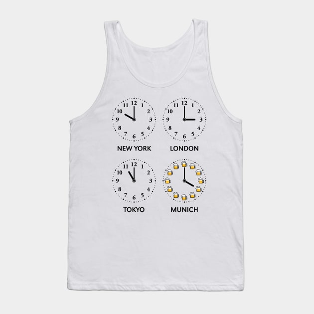 New York – London – Tokyo – Munich (Beer Time) Tank Top by MrFaulbaum